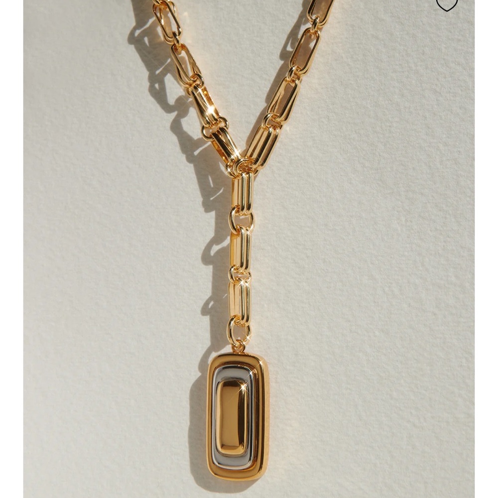 Luv Aj Gold and Silver Pendant Necklace